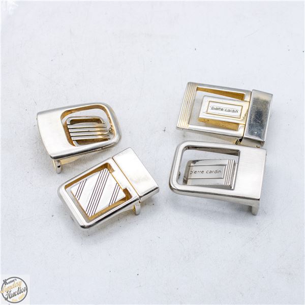 LOT OF 4 VINTAGE PIERRE CARDIN BELT BUCKLES