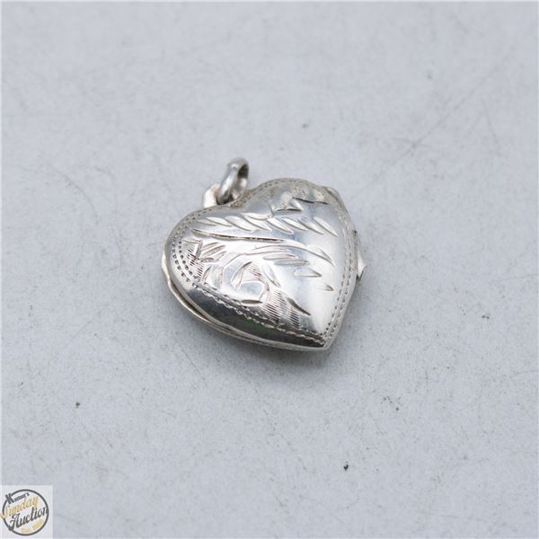 ANTIQUE SILVER 925 HEART LOCKET