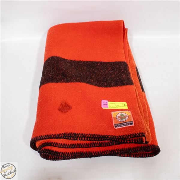 VINTAGE WOOL PLESSIS MILLS DOUBLE BLANKET
