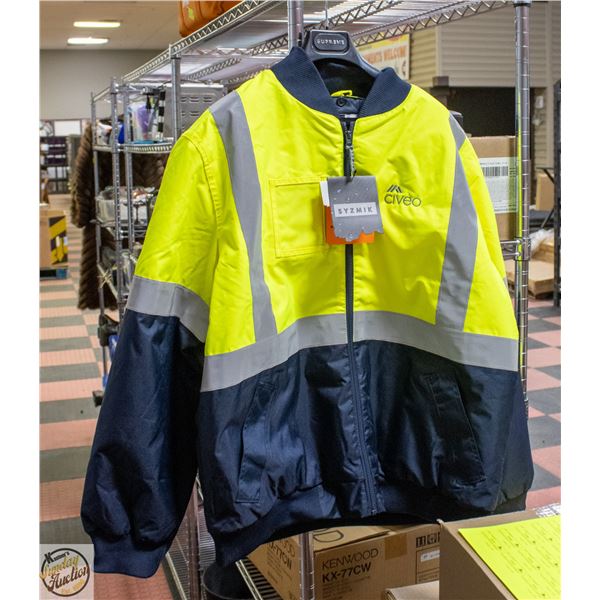 NEW 2XL UPF 50+ HI-VIZ LINED COAT