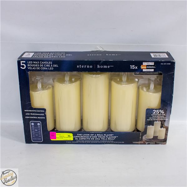NEW STERNO HOME LED MOVING FLAME CANDLE 5PC