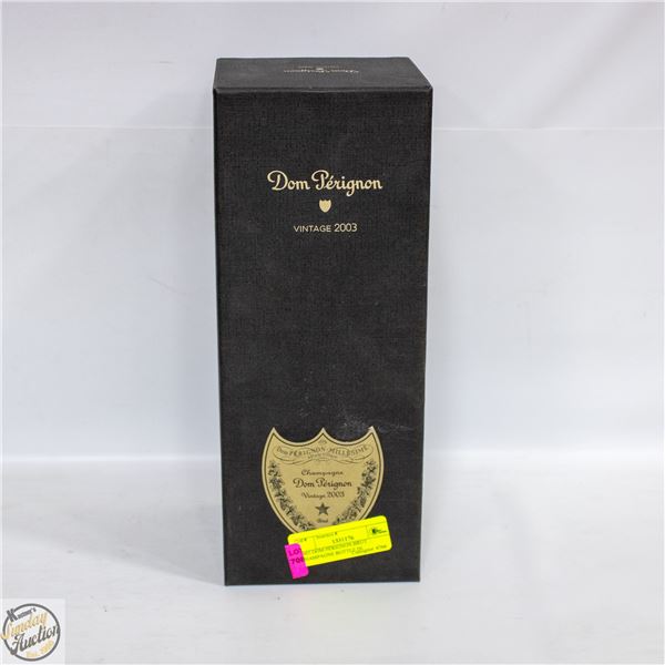 *EMPTY* 2003 DOM PERIGNON BRUT CHAMPAGNE BOTTLE IN