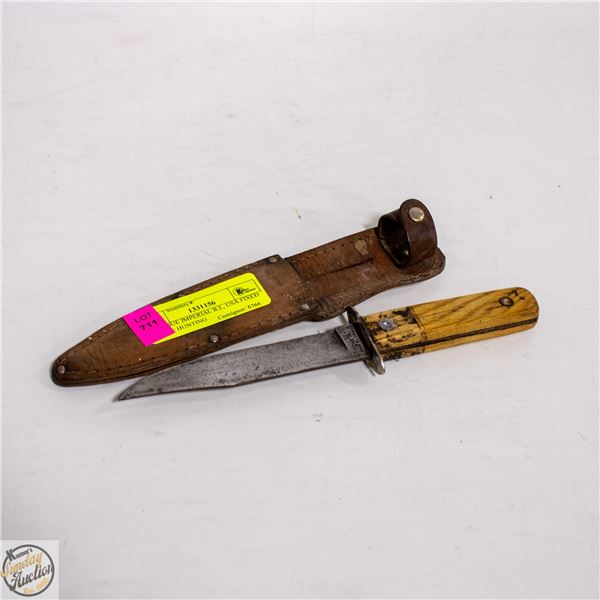 ANTIQUE IMPERIAL R.I., USA FIXED BLADE HUNTING