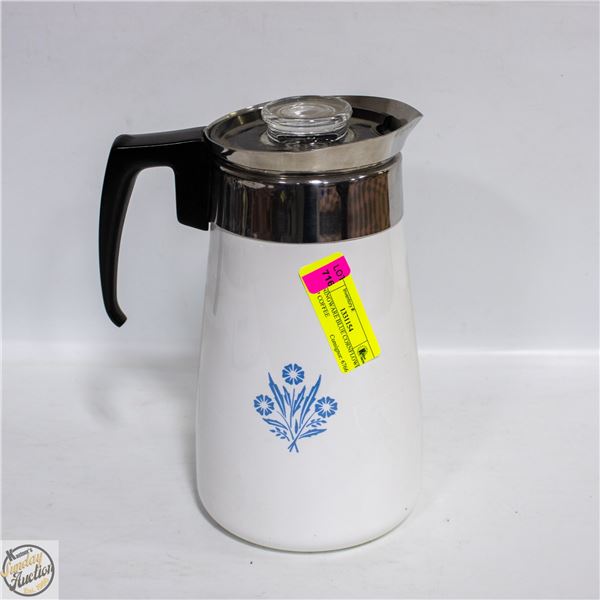 CORNINGWARE BLUE CORNFLOWER 9 CUP COFFEE