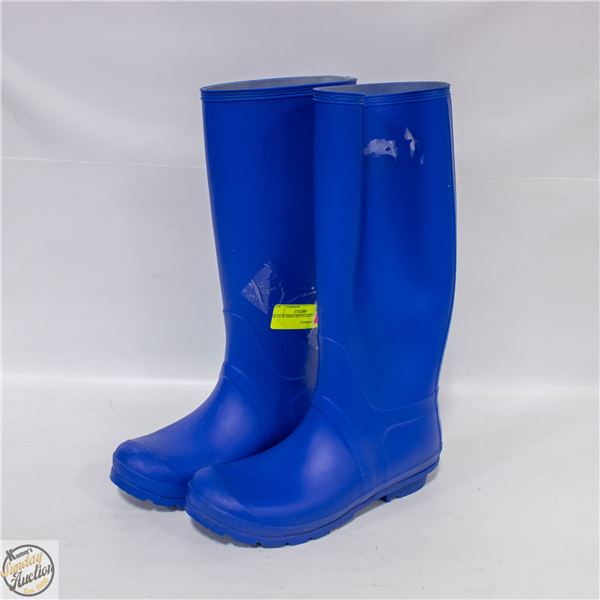 BLUE RUBBER BOOTS SIZE 9
