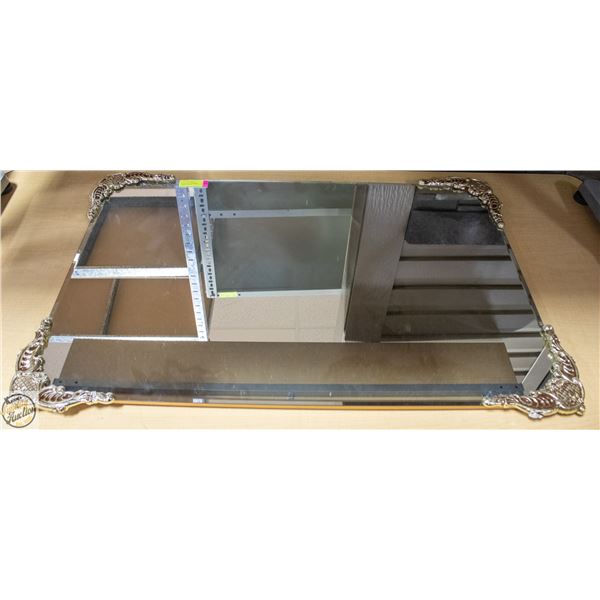 ORNATE BRASS COLOR MIRROR 36" X 34"