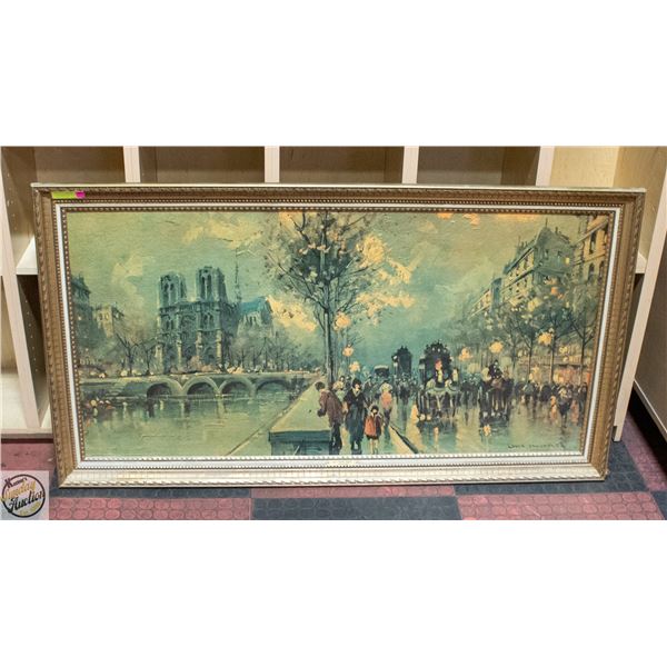 LEFT BANK PARIS" BY ARTIST LOUIS DANCOURT PRINT