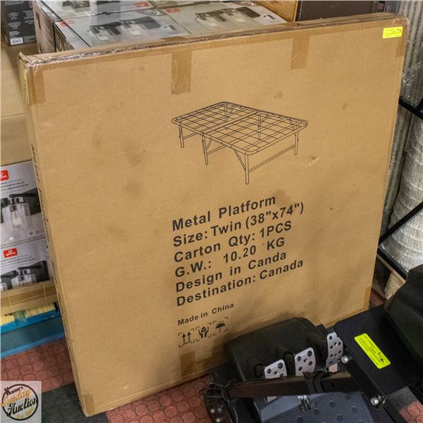 METAL PLATFORM TWIN FOLDING BED 38" X 74"
