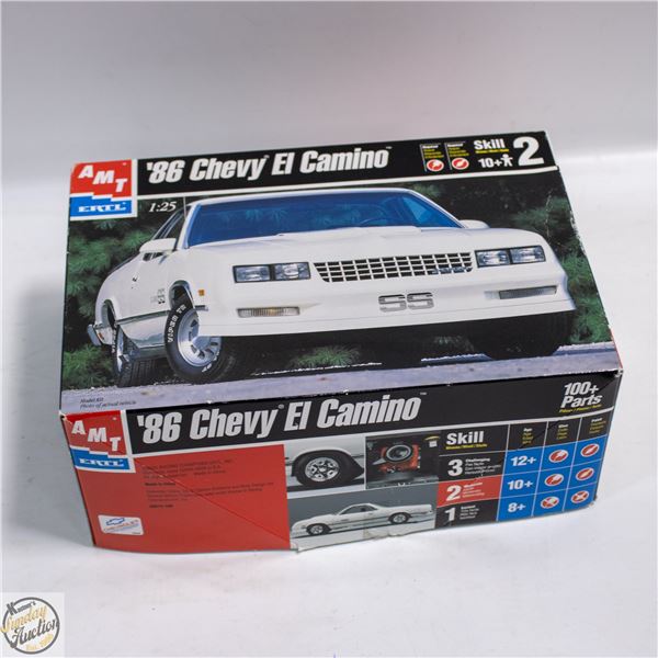 86 CHEVY EL CAMINO 1/25 MODEL KIT PARTS SEALED IN