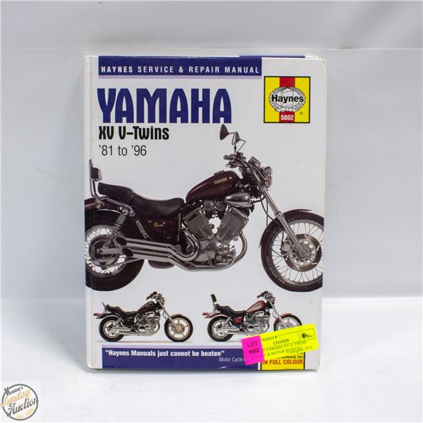 HAYNES YAMAHA XV V-TWINS SERVICE & REPAIR MANUAL