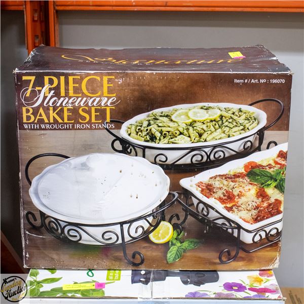 7 PIECE STONEWARE BAKE SET