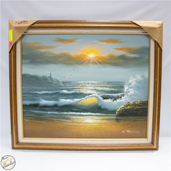 ORIGINAL HANDPAINTED OIL PAINTING SEASCAPE THEME
