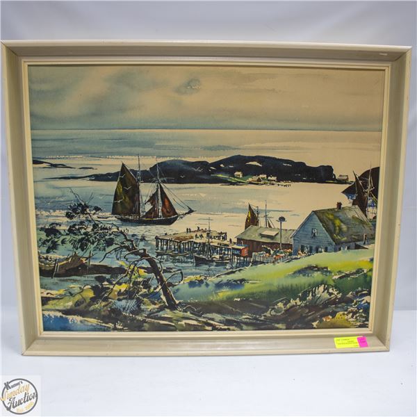 VINTAGE COASTAL SCENE PICTURE