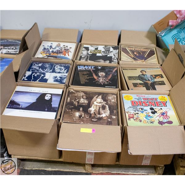 PALLET OF RECORDS: ROCK, POP, COUNTRY & MORE
