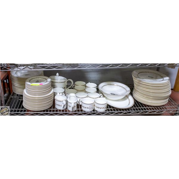 ESTATE BONE CHINA SET HERMITAGE ANTIQUITY 82PC SET