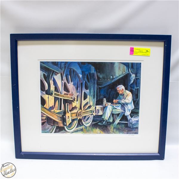 RAILROADIANA FRAMED PRINT "ESTEEMED