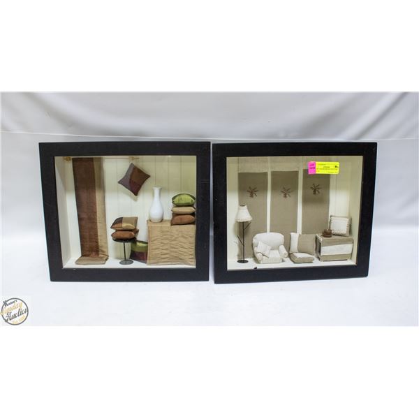 SET OF 2 INTERIOR DECORATORS DISPLAY