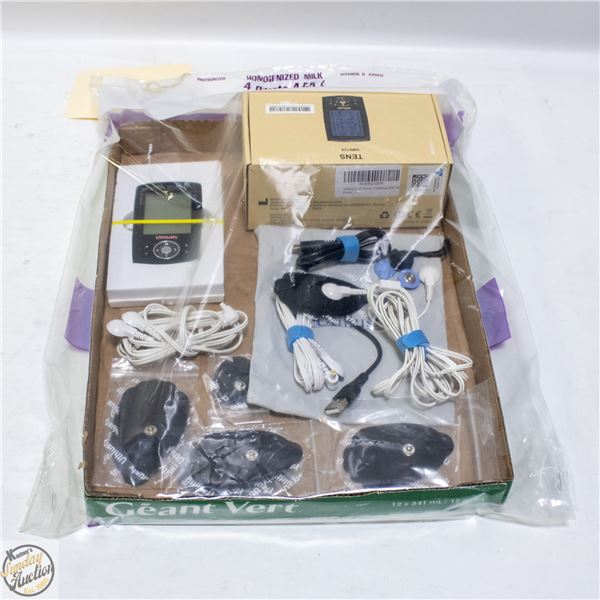 TENS MACHINE WITH BOX & ACCESSORIES - UNUSED