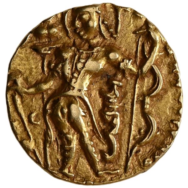 Gupta Empire, Chandragupta II Vikramaditya Archer Type AV Dinar (ca. 383-412 AD) - King Wearing Kush