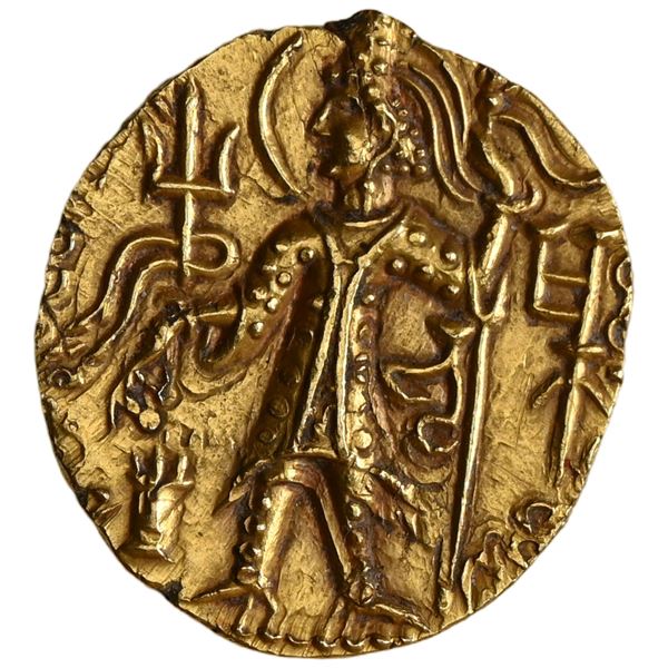 Kushan Empire, Shaka Gold Dinar. Uncertain Mint (ca. AD 325-345) - Solidly Struck From Fresh Dies