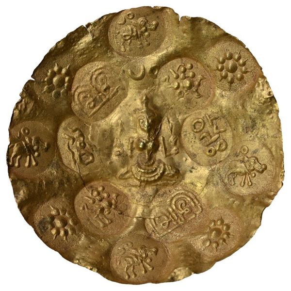 Kakatiya Of Warangal, Parola I, One-and-a-Half, Gold Gadyana (c.1052-1076 AD) - Goddess Typeype