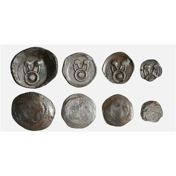 Punch Marked Coinage, Kuntala Janapada, Wai Region - Western Maharashtra, Set of Four Different Deno
