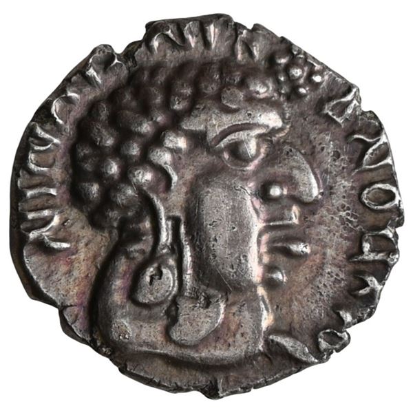 Satavahana Dynasty, Vasisthiputra Sri Satakarni, Silver Dramma, Portrait Type (125-152 AD)