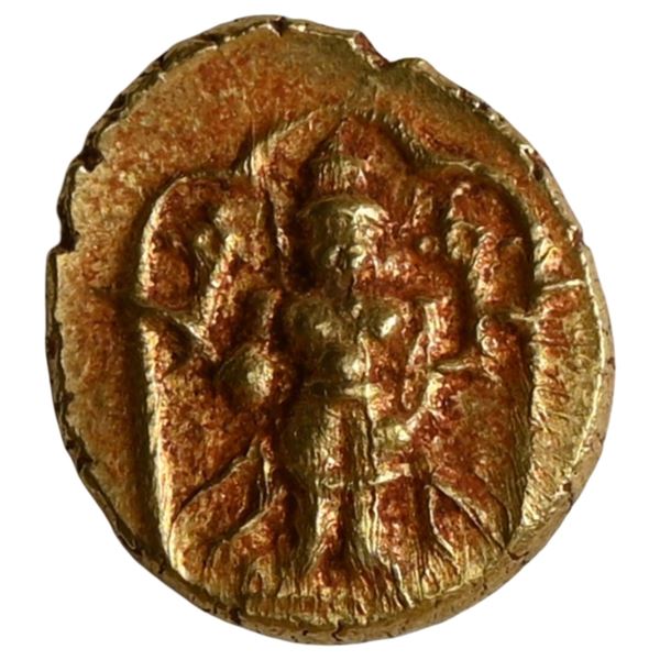 Vijayanagar Empire, Venkitapati Raya III, Gold 1/2 Pagoda (1630-1641 AD) - Lord Venkateshwara (Tirup