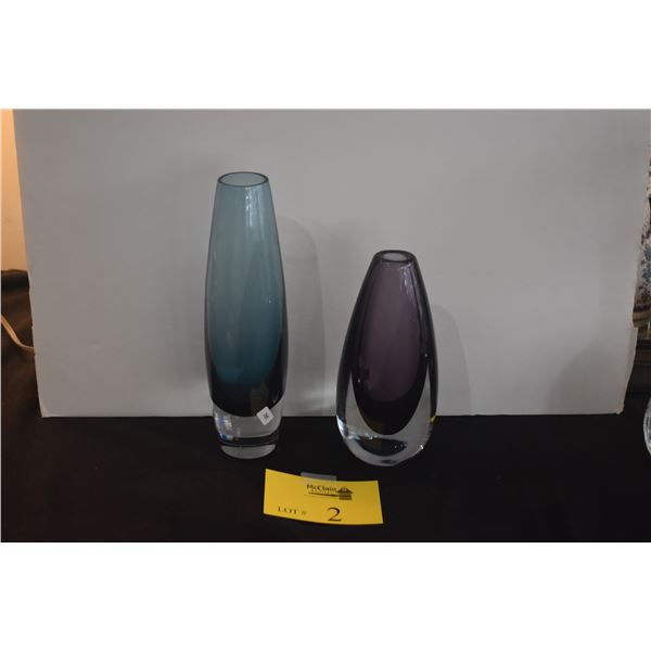MURANO STYLE VASES (2 PCS)