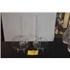 Image 1 : VINTAGE MID CENTURY MODERN GLASS OIL LAMPS (4 PCS)