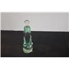 Image 3 : VINTAGE DECANTER W/ETCHED FLORAL & GRAPEVINE DESIGN & VINTAGE PERFUME BOTTLE; SIGNED BRONSON, 1993 (