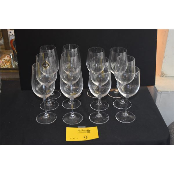RIEDEL STEMWARE (12 PCS) (DOES NOT INCLUDE TRAY)