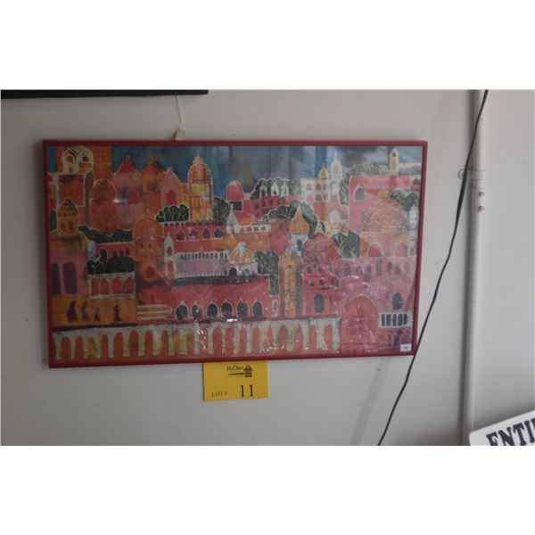 VINTAGE 1971 WINIFRED MADISON PRINT, "BATIKS" (24" X 14 1/4")