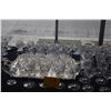 Image 1 : VINTAGE CUT CRYSTAL STEMWARE & GLASSWARE IN THE CHERRYWOOD PATTERN BY GORHAM W/TRAY (62 PCS)