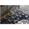 Image 2 : VINTAGE CUT CRYSTAL STEMWARE & GLASSWARE IN THE CHERRYWOOD PATTERN BY GORHAM W/TRAY (62 PCS)