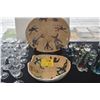 Image 1 : CERAMIC BOWLS W/PETROGLYPH MOTIFS (2 PCS) (DOES NOT INCLUDE STAND)