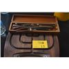 Image 1 : VINTAGE MID CENTURY MODERN WOODEN CARVING/SERVING TRAY W/CARVING SETS