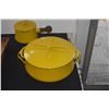 Image 4 : DANSK KOBEN STYLE YELLOW ENAMEL BUTTER WARMER & DUTCH OVEN (2 PCS)