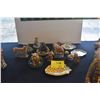 Image 1 : COLLECTION OF TIGERS, BLACK PANTHER, CHEETAH STATUARY & DISHES (14 PCS)