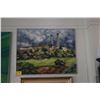 Image 1 : FRAMED HAWAIIAN OIL ON CANVAS; SUGAR MILL; SIGNED J. STEELE (JANE) (46" X 36")