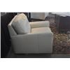 Image 2 : AMERICAN LEATHER SWIVEL ARM CHAIR (CREAM COLOR)