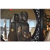 Image 3 : CARVED WOODEN STATUE OF A STANDING BUDDHIST MONK W/OFFERING BOWL (41")