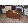 Image 1 : STORAGE CHEST W/TRADITIONAL CHINESE CARVED RELIEF PANELS (47 1/2" X 20" X 24")