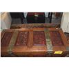 Image 3 : STORAGE CHEST W/TRADITIONAL CHINESE CARVED RELIEF PANELS (47 1/2" X 20" X 24")