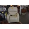 Image 1 : LEATHER ULTRA COMFORT POWER LIFT & RECLINE CHAIR (CREAM COLOR)