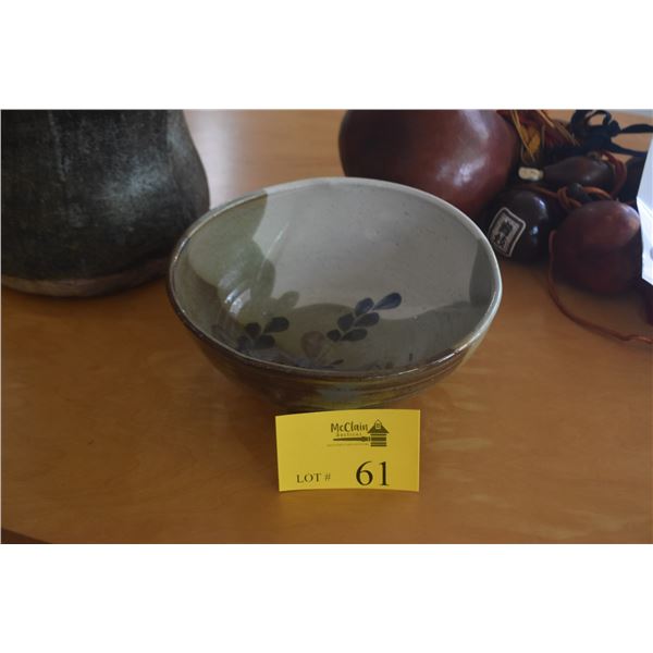 JEFF CHANG CERAMIC BOWL, 1988 (10 3/4)