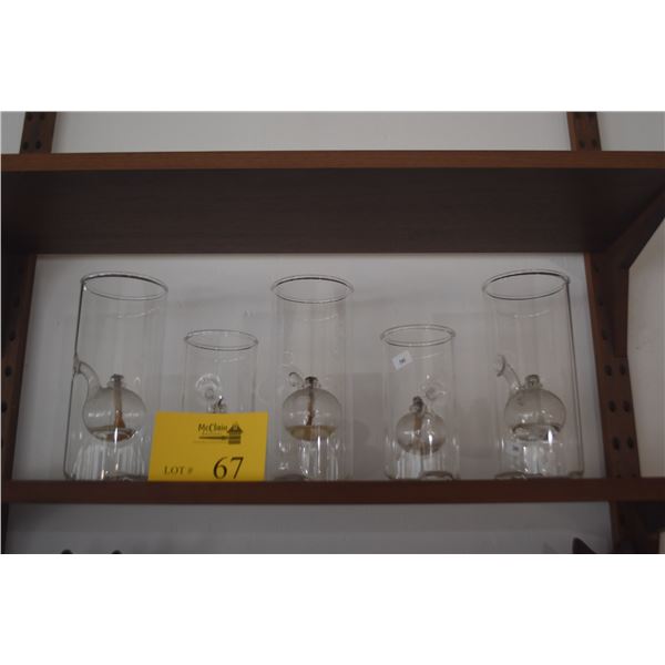 COLLECTION OF OIL LAMPS (5 PCS)