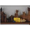 Image 1 : COLLECTION OF WOODEN CAT SCULPTURES()17 PCS)