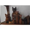 Image 4 : COLLECTION OF WOODEN CAT SCULPTURES()17 PCS)