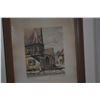 Image 2 : FRAMED VINTAGE COLOR ETCHING PRINT OF PLONLEIN CORNER IN ROTHENBURG OB DER TAUBER (14 1/4" X 18 1/2"